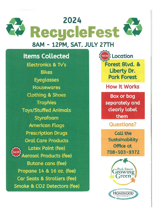 RECYCLE FEST JULY 27 2024